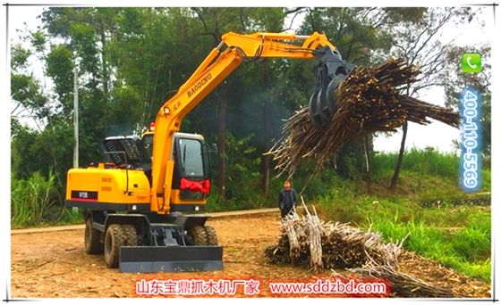 山東寶鼎輪式抓木機（蔗木裝卸機）產(chǎn)品
