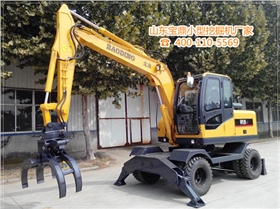 山東寶鼎小型挖掘機(jī)、抓木機(jī)生產(chǎn)廠家