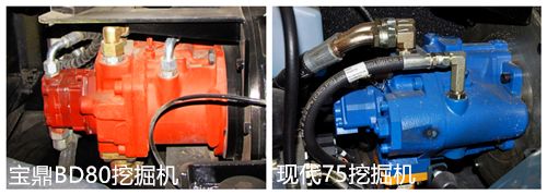 寶鼎80挖掘機(jī)對(duì)比現(xiàn)代75挖掘機(jī)