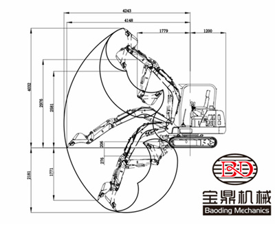 寶鼎23微型挖掘機參數(shù)