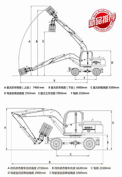 抓木機參數(shù)