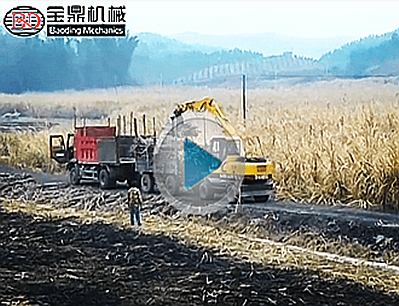 小型抓木機(jī)-寶鼎80輪式抓木機(jī)產(chǎn)品廣西實地抓裝工作介紹