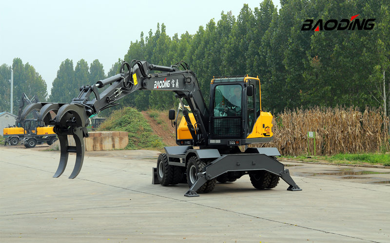 山地短尾特點(diǎn)抓重1300kg-寶鼎時(shí)下熱銷BD120W-9S抓木機(jī)圖解